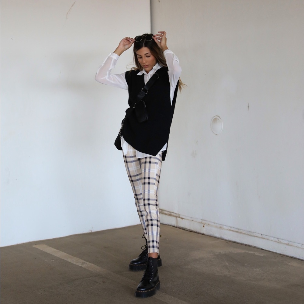 Sanctuary Plaid Ponte Pants